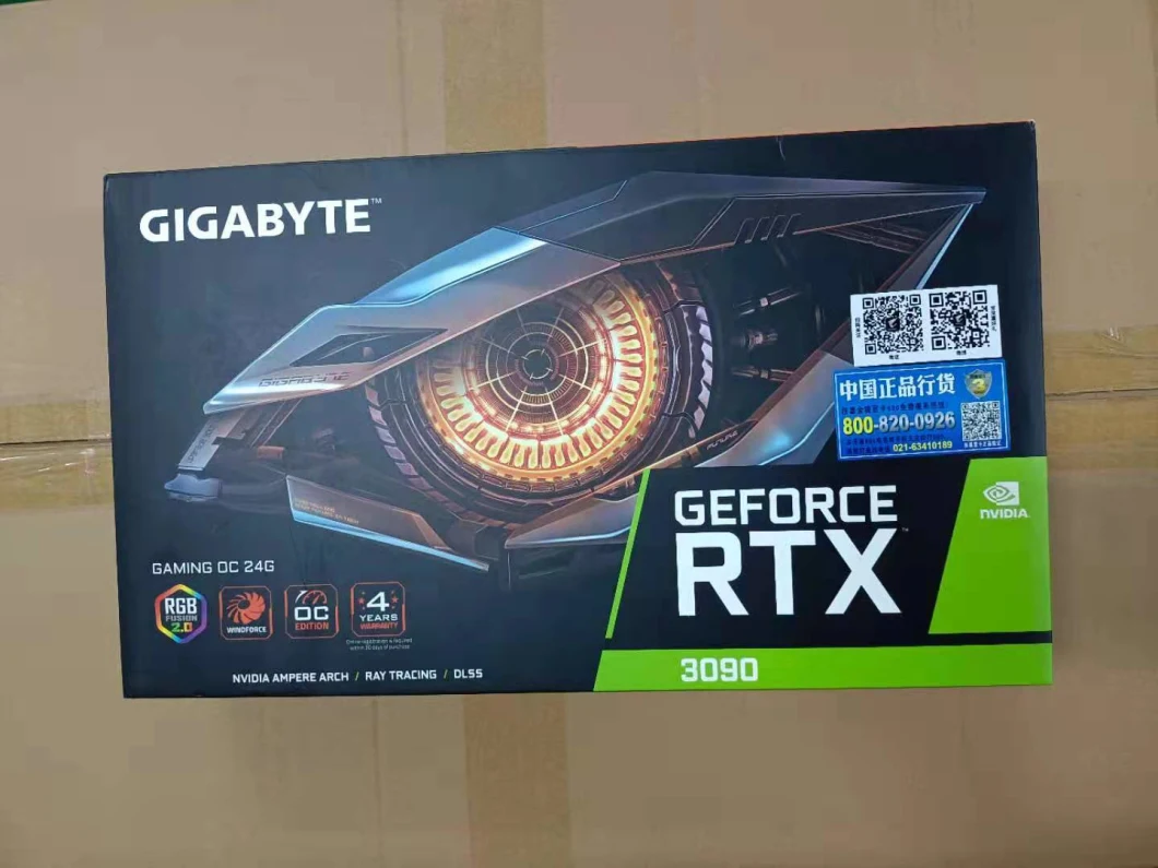 Wholesale Galaxy Colorful Gigabyte Nvidia Geforce Rtx 3090 24G Gaming Desktop Computer Graphics Card with Gddr6X Memory Support Oc in Stock