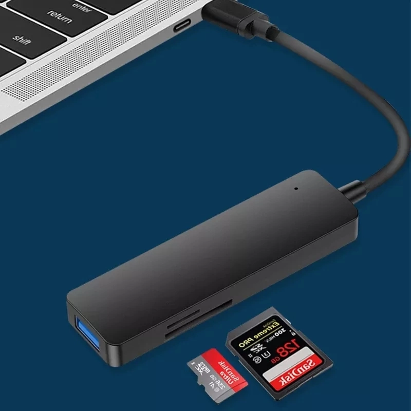 USB 3.0 Type C Hub 5 in 1 Multi Splitter Adapter with TF SD Reader Slot for MacBook PRO 13 15 Air PC Computer Accessories