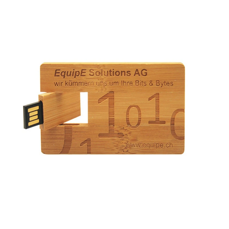 Wooden Card USB Flash Drive Pendrive A Grade Memory Chips Full Capacity