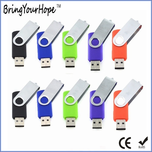 Popular Metal Swivel USB Flash Drive Pen Drive (XH-USB-001)