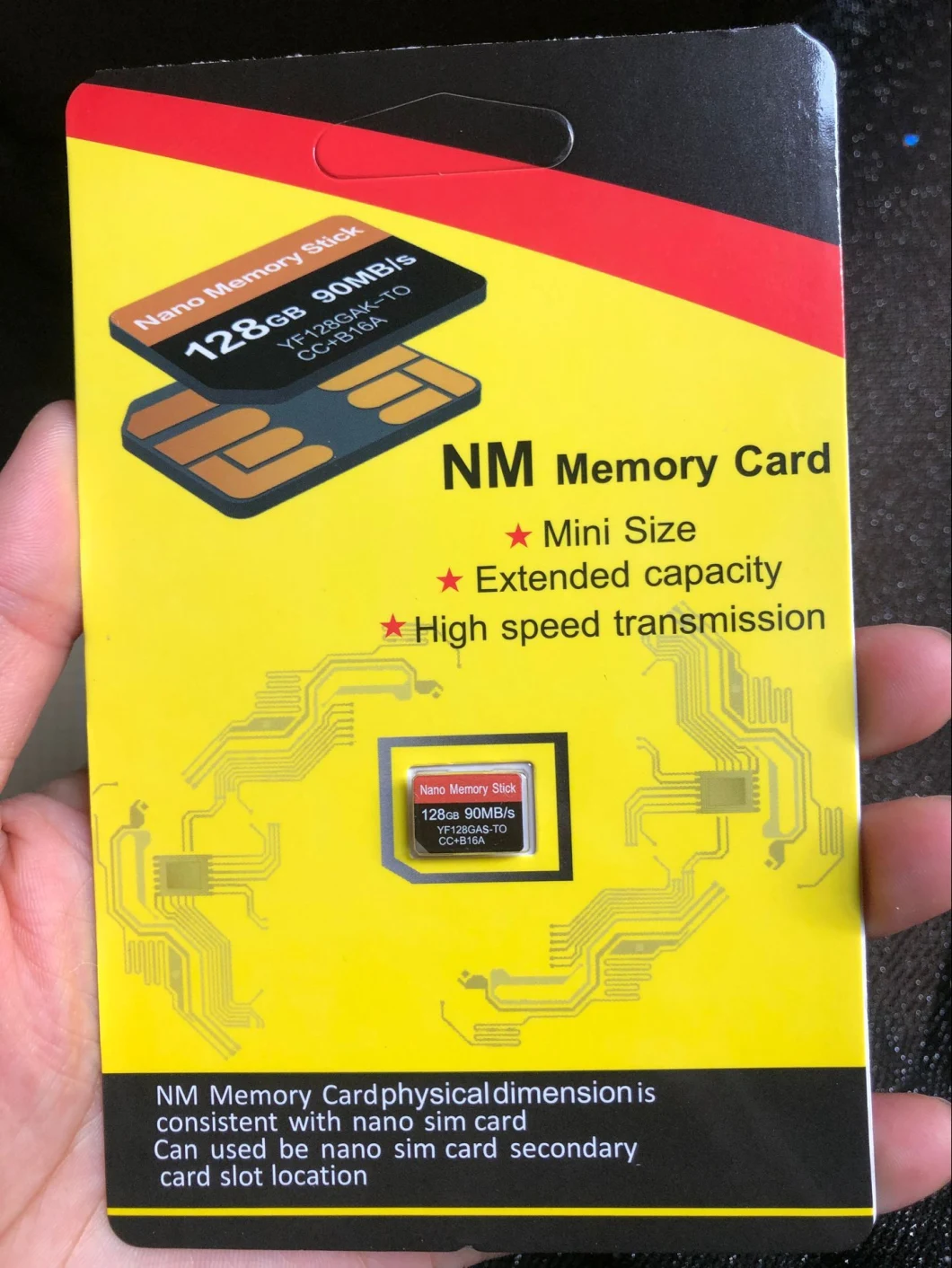 Original Nm Memory Card 64G 128g 256g 90MB/S Nano Memory for Huawei P30 Mate20 Nova5 Phone Series